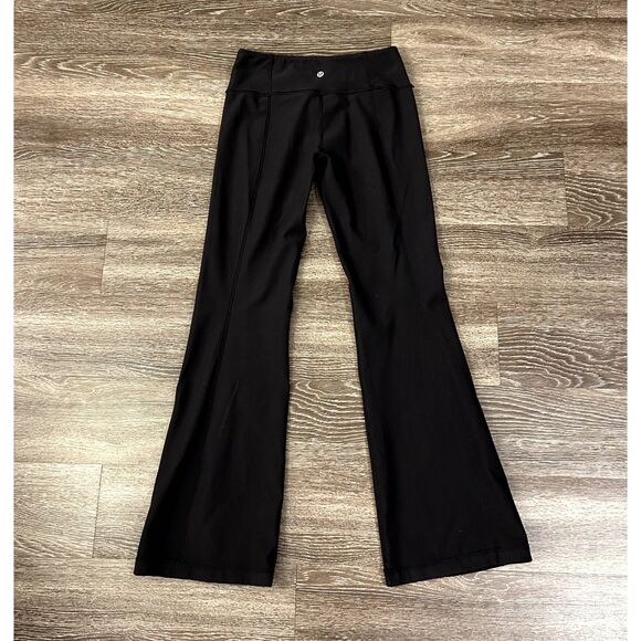 Lululemon Reversible Groove Flare Yoga Pants Slim Leg 6 Rare Prin Waisband Luon - Picture 10 of 14